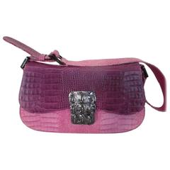 Stuart Weitzman crocodile print leather bag 9