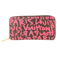 Louis Vuitton Stephen Sprouse Pink Monogram Graffiti Zippy Wallet Long Zip 4VL41