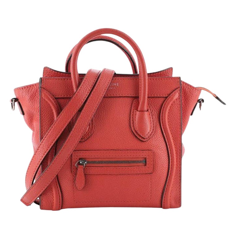 Celine Luggage Bag Smooth Leather Nano at 1stDibs