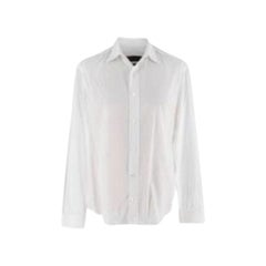 White cotton slim-fit shirt