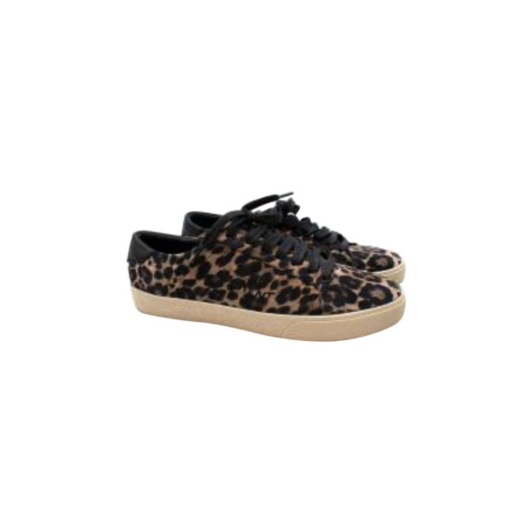Leopard Print Suede Court Classic Sneakers For Sale