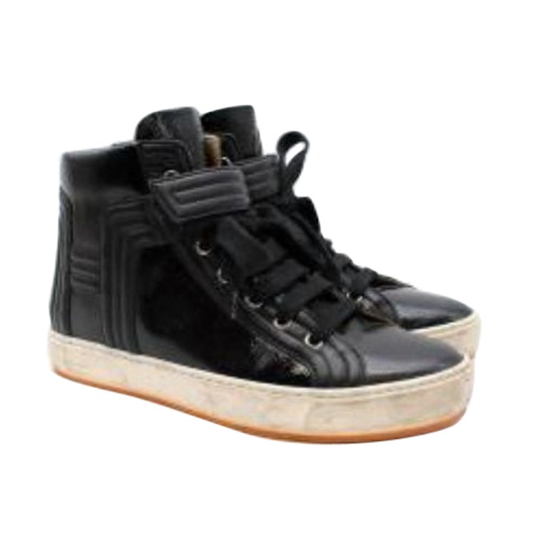 Black Patent Leather High Tops