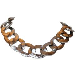 Goossens Paris Palladium Chain Necklace
