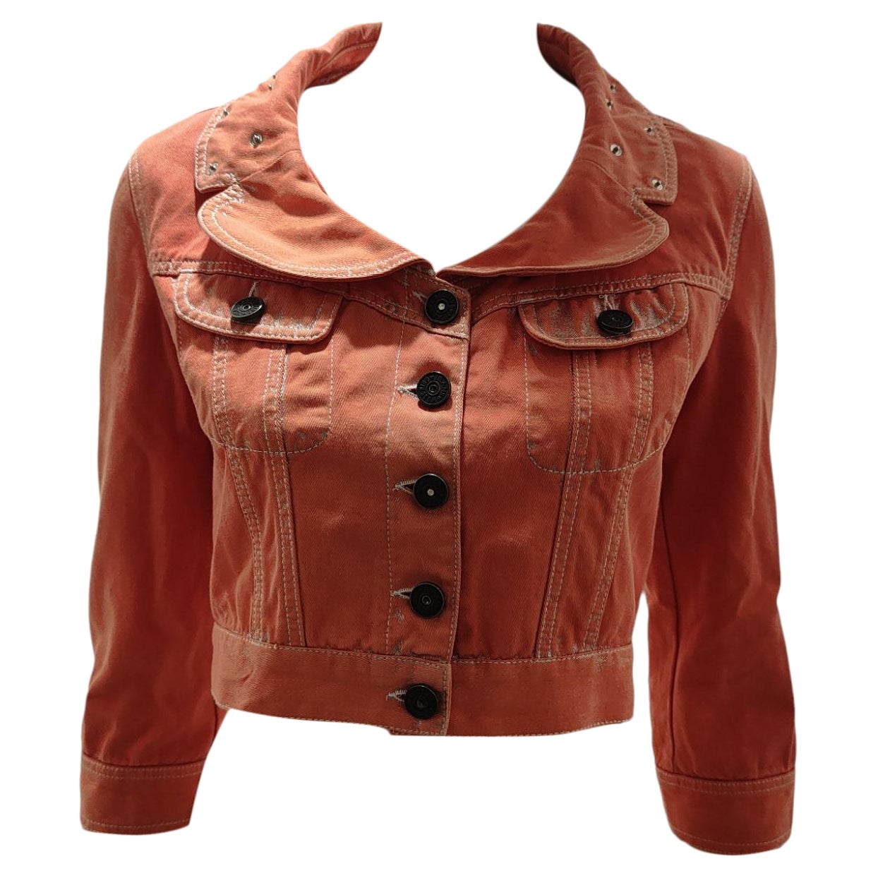 Orangefarbene Moschino-Gliederjacke