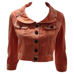 Orangefarbene Moschino-Gliederjacke