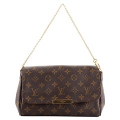 Louis Vuitton One Handle Flap Bag Monogram Canvas and Leather MM at 1stDibs