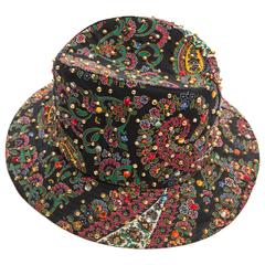 Adolfo Realites Fedora Hat With Prong Set Swarovski Crystals, Circa 1960
s