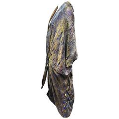 1920s Extraordinary Lamé Brocade Cocoon Coat with Braid Work Embellishment