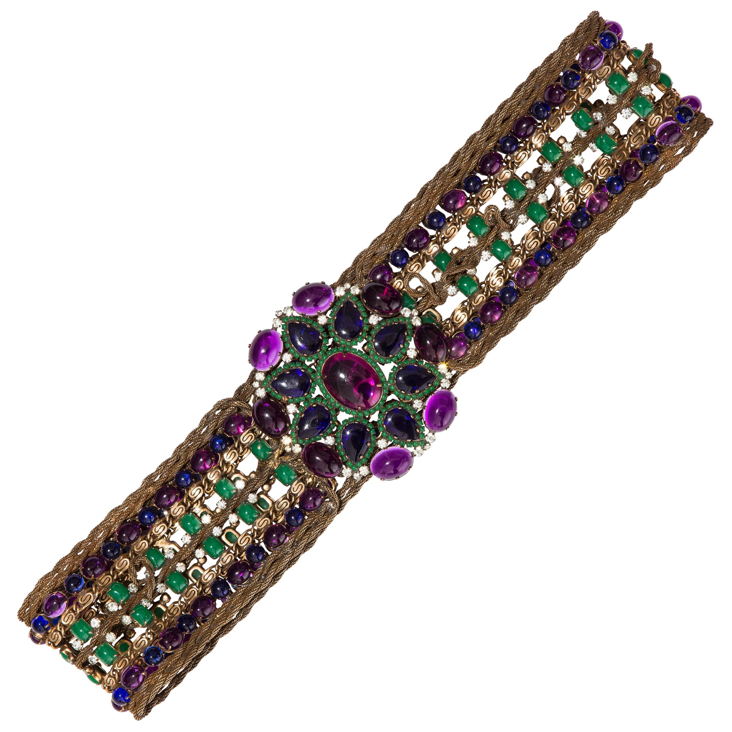 Kenneth Jay Lane Vintage Jeweled Belt, Circa 1960
s