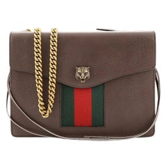 Gucci Animalier Web Kette Umhängetasche aus Leder