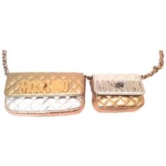 Moschino Crossbody Double in Silver and Gold Color - New