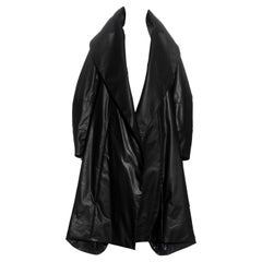 John Galliano for Christian Dior, cappotto da opera in cotone cerato nero, ss 1999