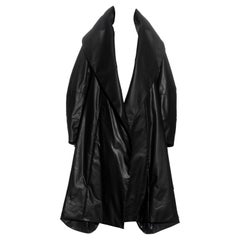 Vintage Christian Dior by John Galliano black waxed cotton opera coat, ss 1999