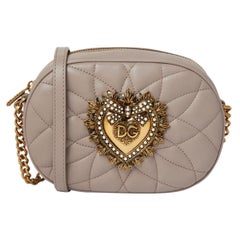 Dolce & Gabbana beige leather enhanced by the sacred heart top handle bag