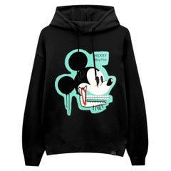 Black cotton Mickey Mouth sweater