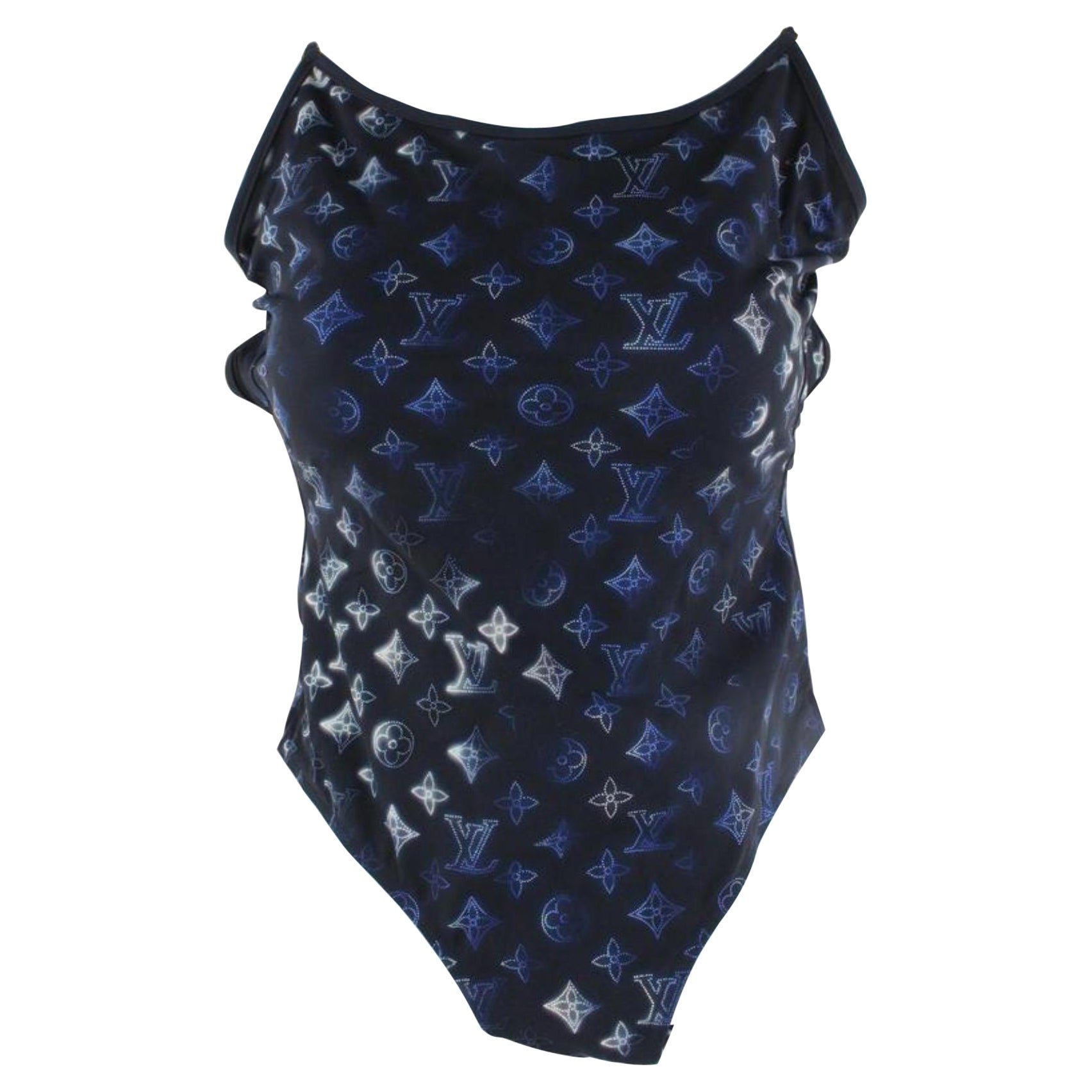 Louis Vuitton Monogram One-Piece Swimsuit BROWN. Size 36