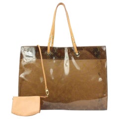 Louis Vuitton Limited Clear Monogram Ambre Cabas Cruise GM Tote with Pouch