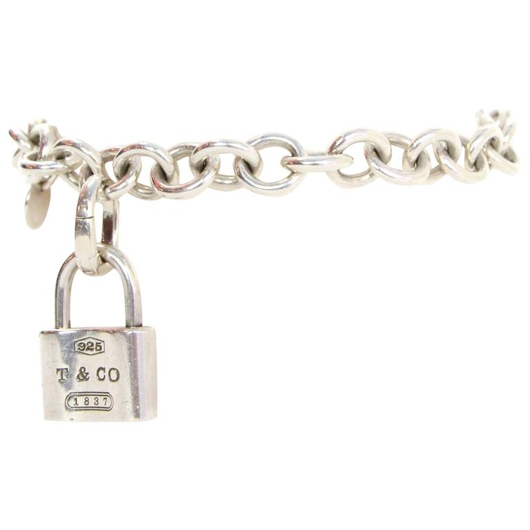 Tiffany and Co. Sterling Lock and Toggle Bracelet For Sale at 1stDibs