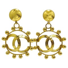 Retro  Chanel Runway Hoop Earrings