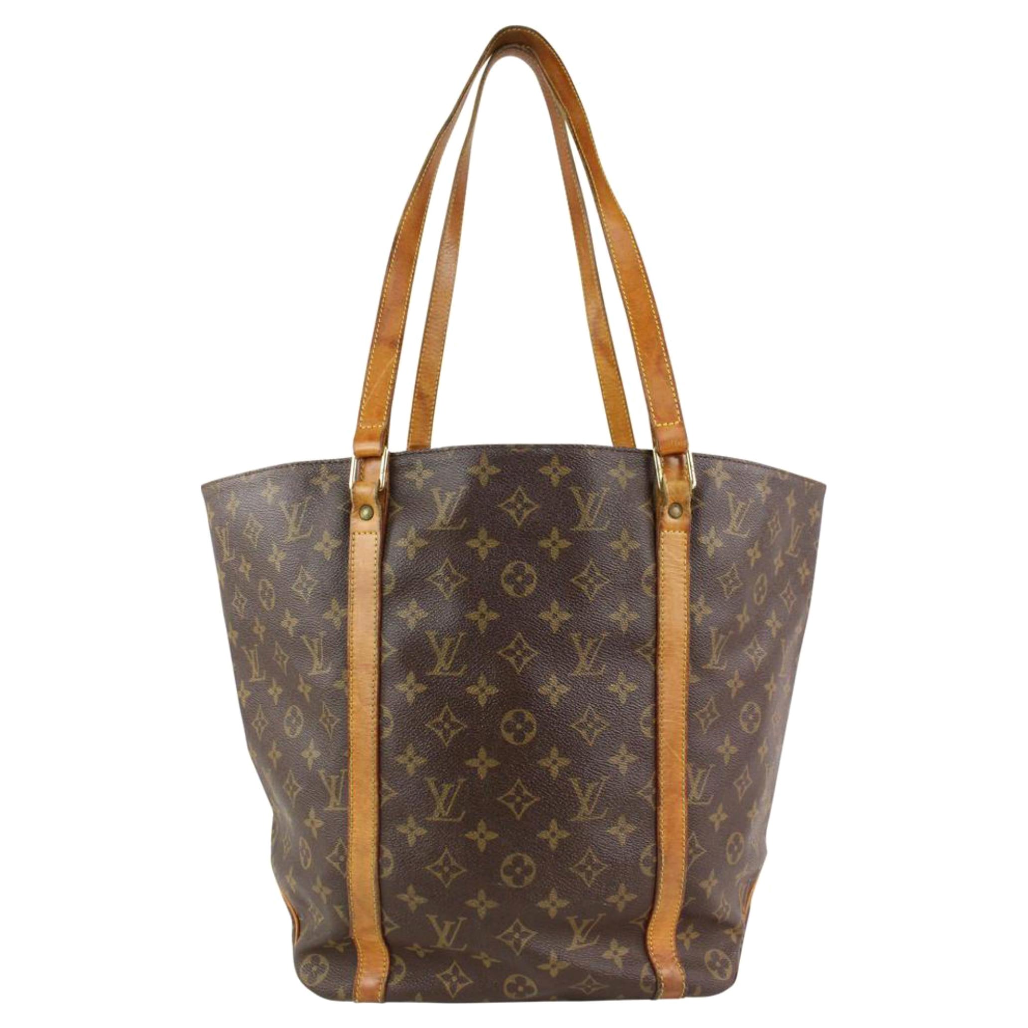 Louis Vuitton Monogram Sac Shopping Tote Bag 7LZ1019 For Sale