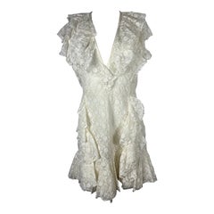  Giambattista Valli Floral Embroidered Mini Dress, Size 44