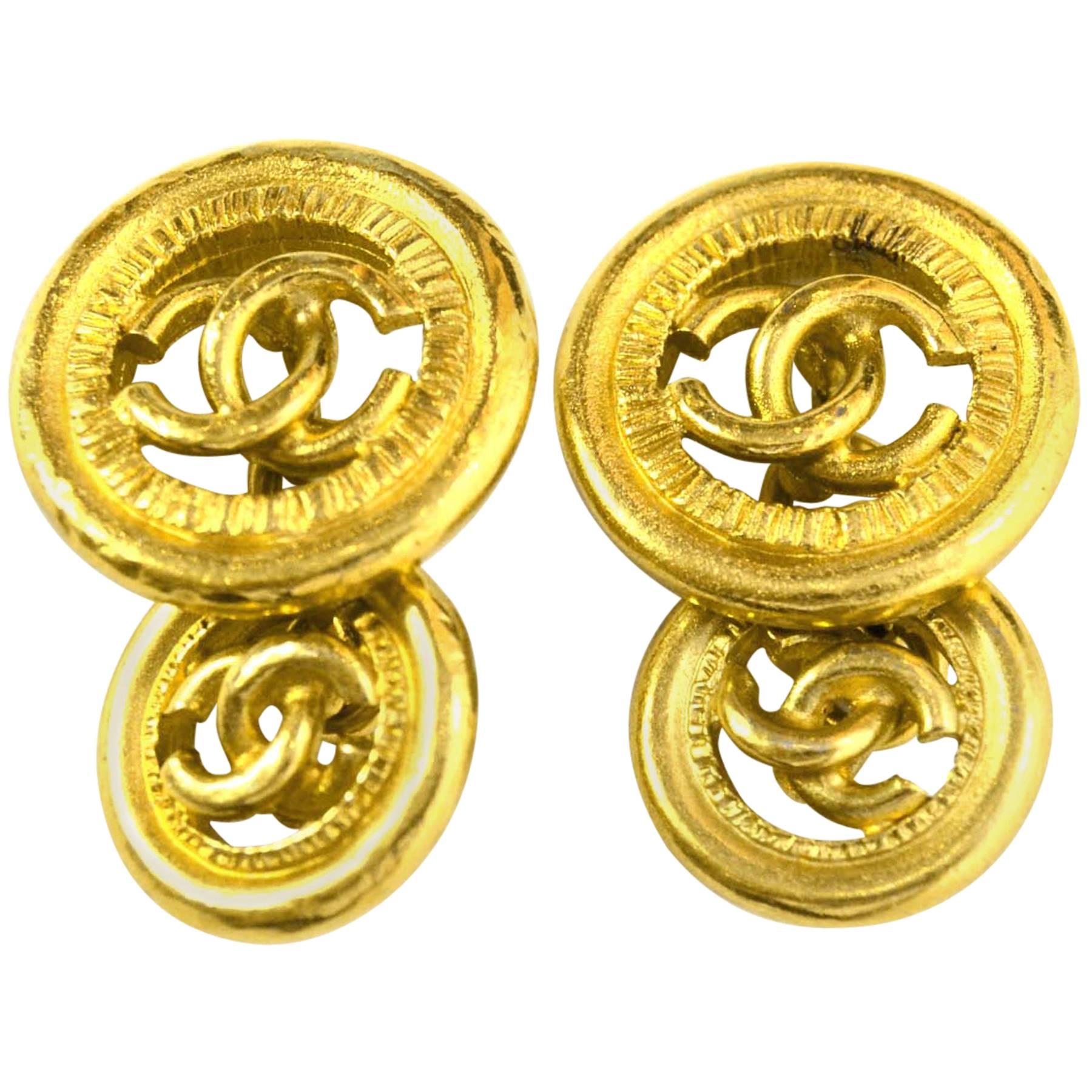 Chanel Gold CC Cufflinks