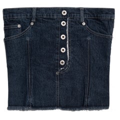 Vintage Alexander McQueen blue denim strapless corset top, fw 1996