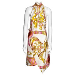 Christian Dior by John Galliano equestrian printed silk scarf dress, ss 2000