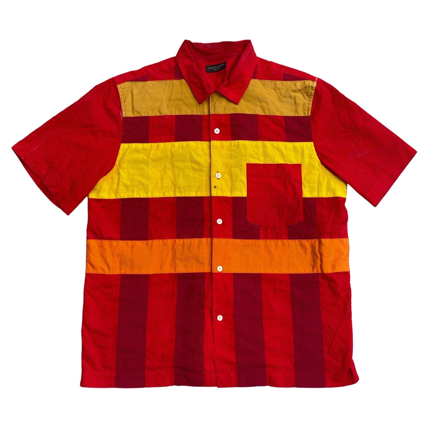 Comme Des Garcons Homme Plus Color Block Shirt, spring Summer 2000 For Sale