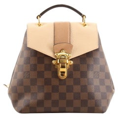  Louis Vuitton Clapton Backpack Damier and Leather