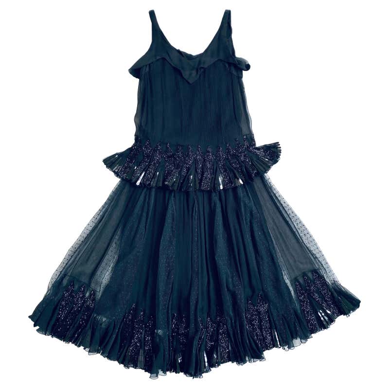 Phoebe Philo for Chloe Silk Chiffon Ruffled Party Dress For Sale at 1stDibs