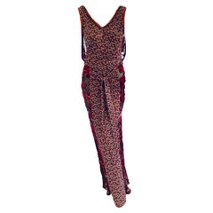 Voyage Invest in the Original Vintage 1990s Silk and Devore Velvet Dress