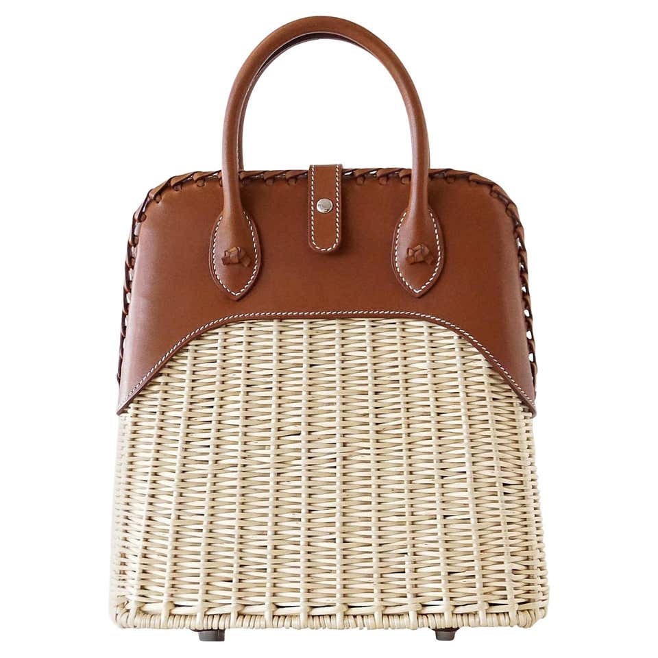Hermes Bolide Picnic Osier Bag Wicker Barenia Limited Edition at ...