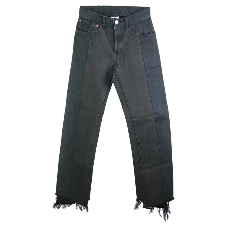 Vetements + Levi's High Rise Straight Leg Jeans Xsmall For Sale at 1stDibs