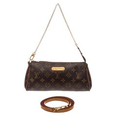 Eva Pochette-Umhängetasche aus Segeltuch mit braunem Monogramm von Louis Vuitton
