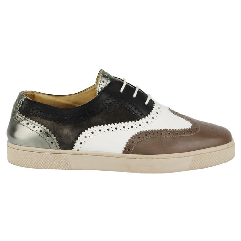 Christian Louboutin Leather And Suede Sneakers EU 44 UK 10 US 11 For Sale  at 1stDibs