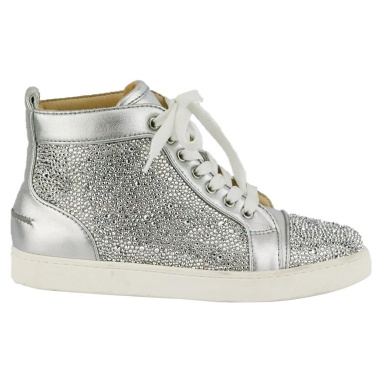 Christian Louboutin Louis Embellished Leather High Top Sneakers EU 38.5 UK  5.5 U For Sale at 1stDibs | louboutin crystal sneakers, louboutin sneakers  uk, christian louboutin converse