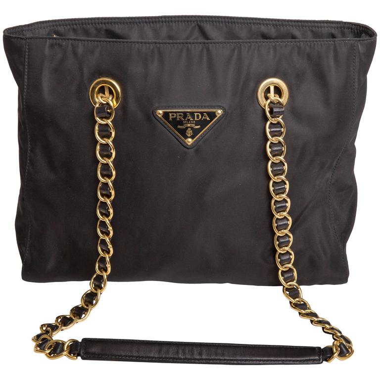 prada bag with gold chain