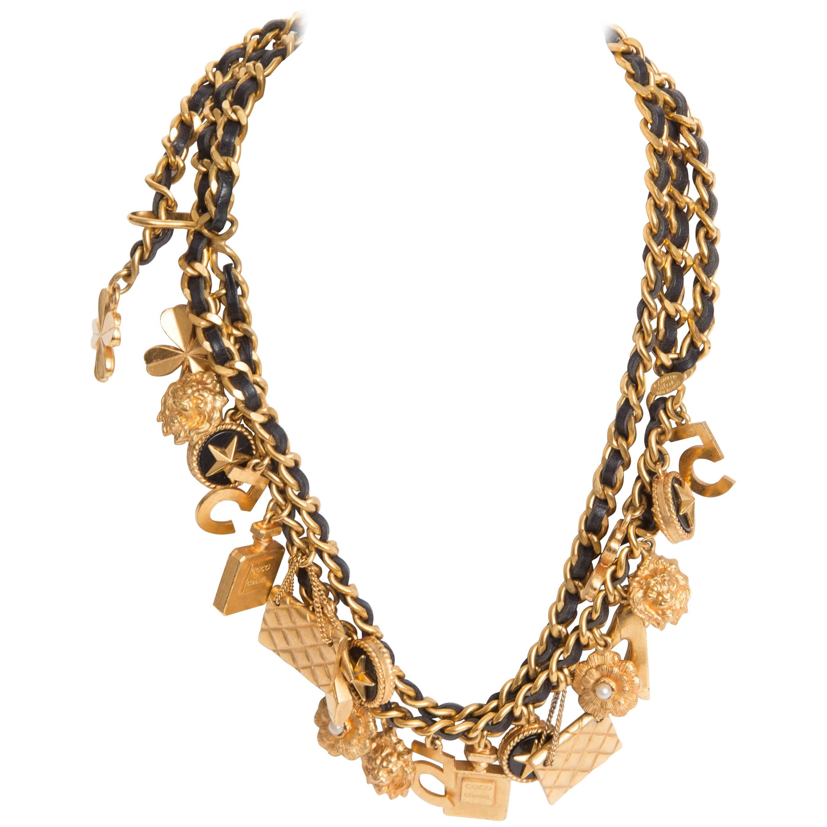 Chanel Vintage Gold Charm Belt / Necklace