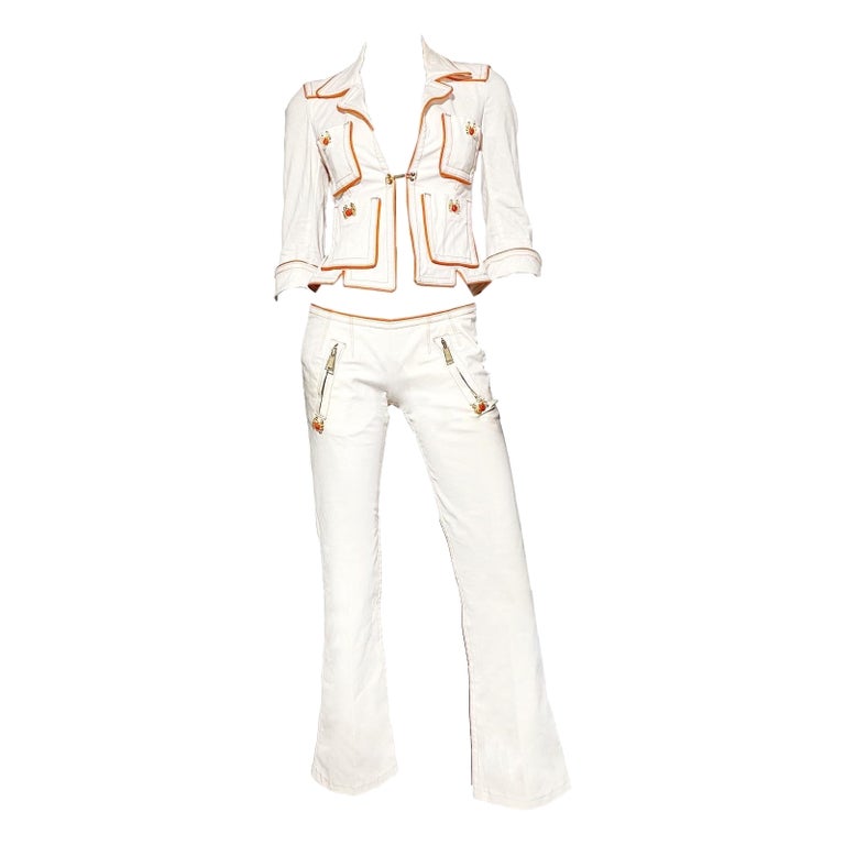 Dsquared2 S/S 2005 embellished gold crabs sailor-style suit For Sale at  1stDibs