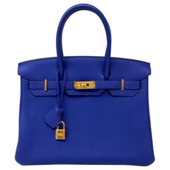 Hermes Blue Electrique 30 Bag 