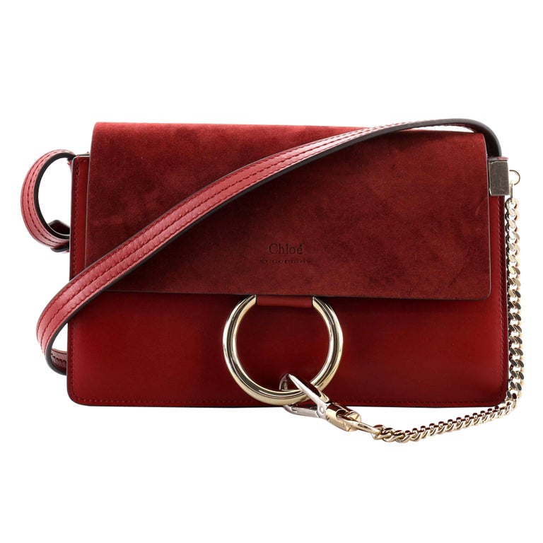 Faye leather crossbody bag Chloé Red in Leather - 14306623