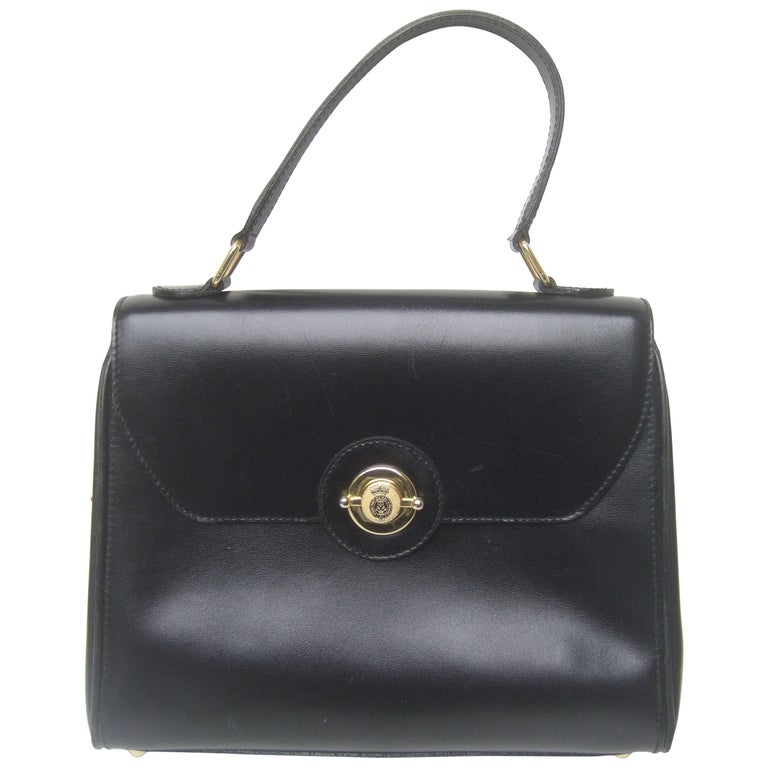 1950s Black Patent Leather Purse / Handbag. Vintage Saks Fifth Avenue