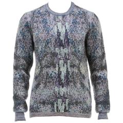 Chanel Gray Multicolor Long Sleeve Sequin Sweater (Size 36)