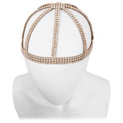 1920's Flapper Prong Set Rhinestone Evening Head Piece 3