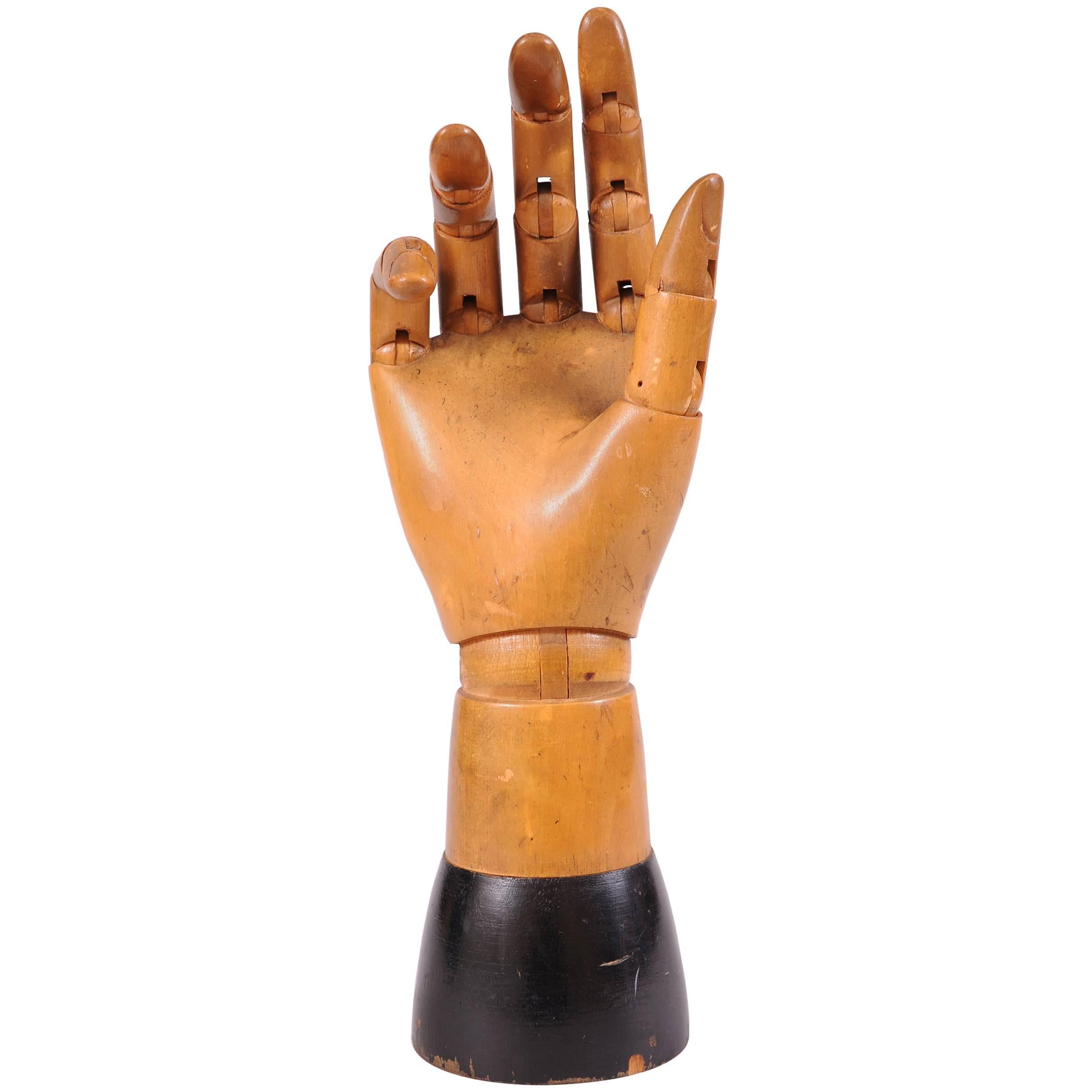 1930's Articulated Artist's Model, Hand Mannequin