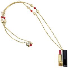 Chanel Lipstick Pendant Necklace