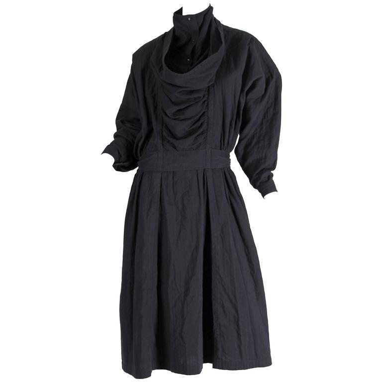 Early Minimalist Issey Miyake Cotton Dress For Sale at 1stdibs