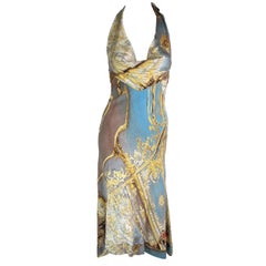 Roberto Cavalli Spring 2003 Printed Halter-neck Dress