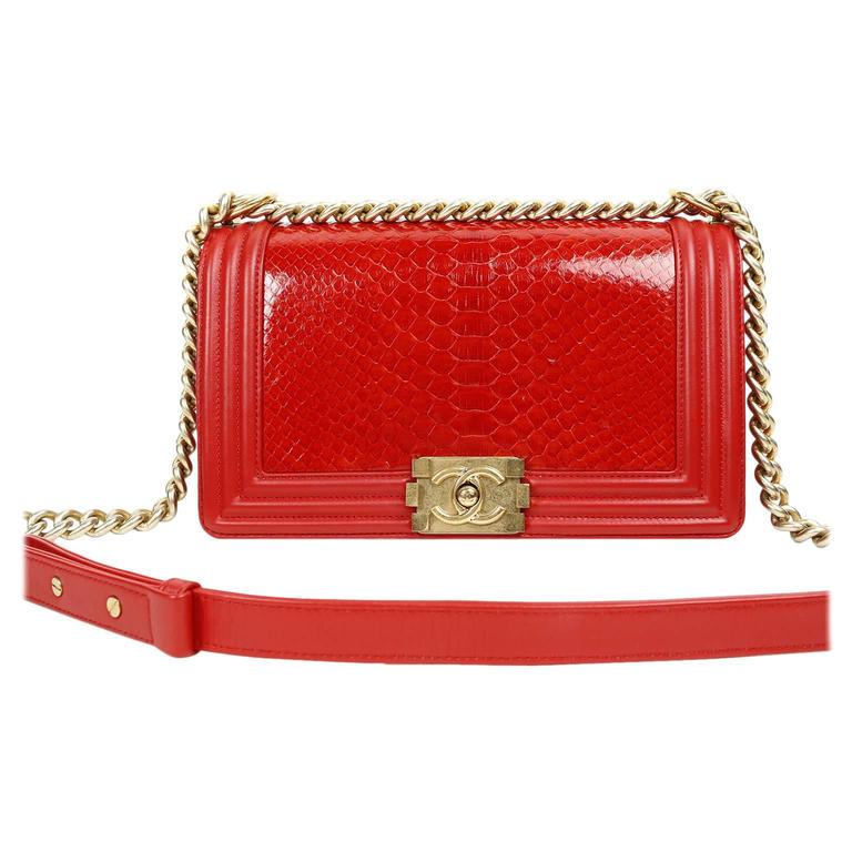 red chanel flap bag with top handle handbag